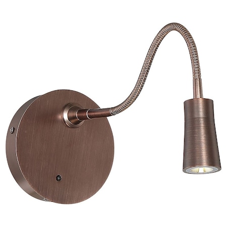 Access Lighting Epiphanie, Gooseneck LED Wall Reading Light, Bronze Finish, Glass 70003LED-BRZ